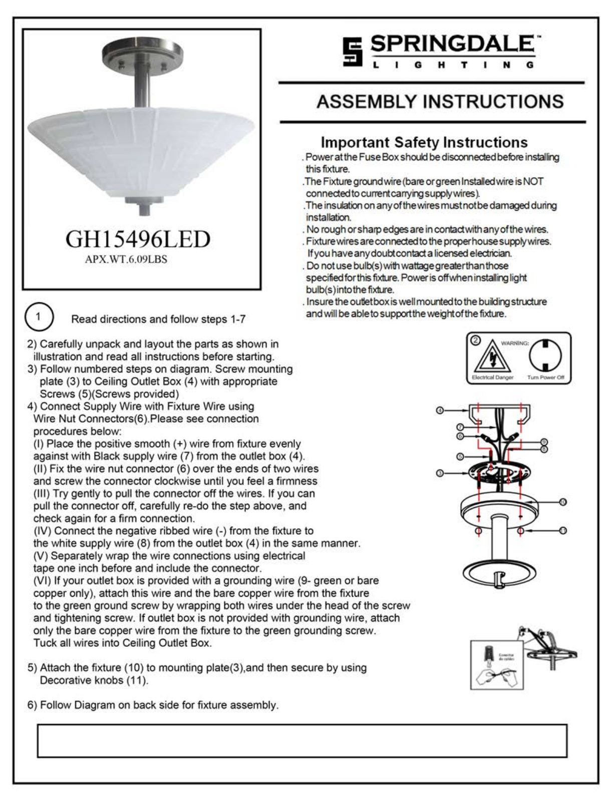 Springdale Lighting DT4623 Installation & Assembly - ManualMachine.com