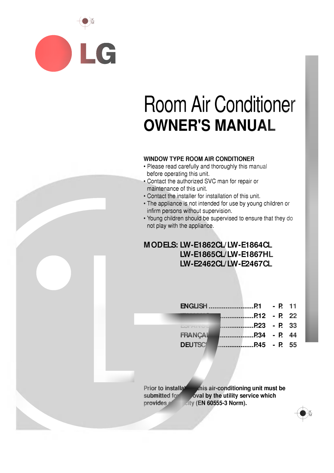 LG LW-E1867HL User Guide