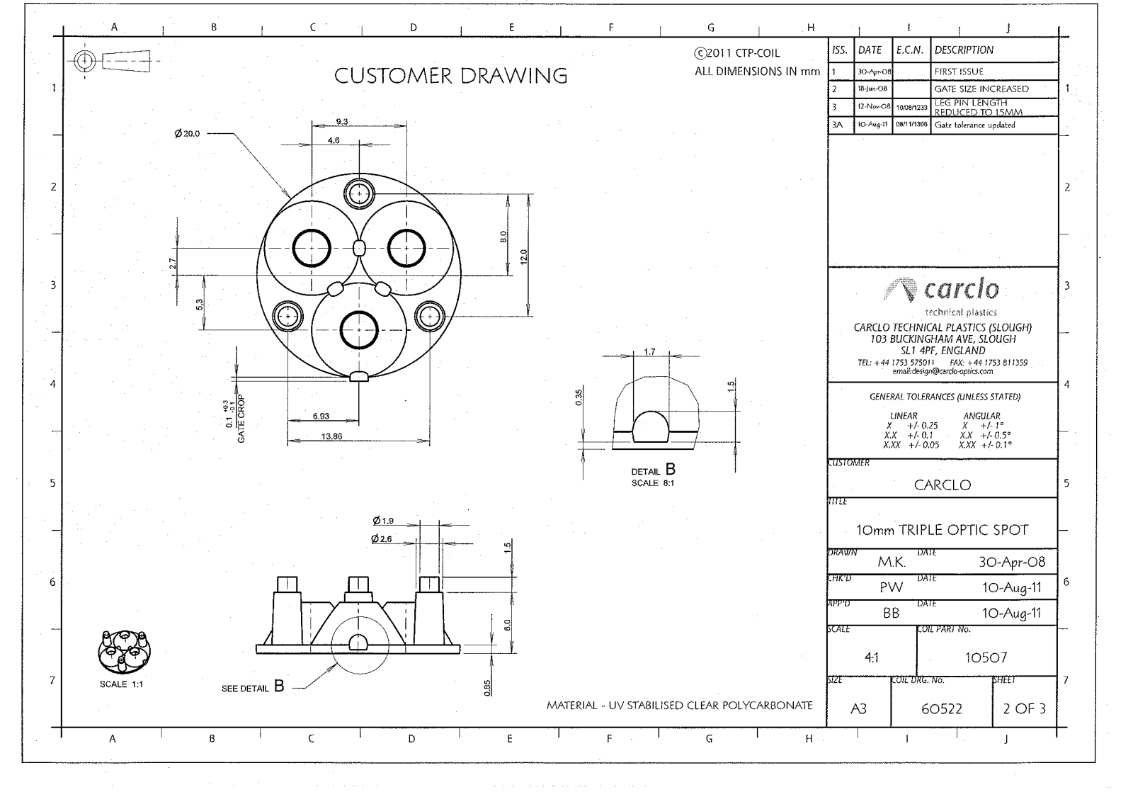 Carclo 10507 Drawing - ManualMachine.com