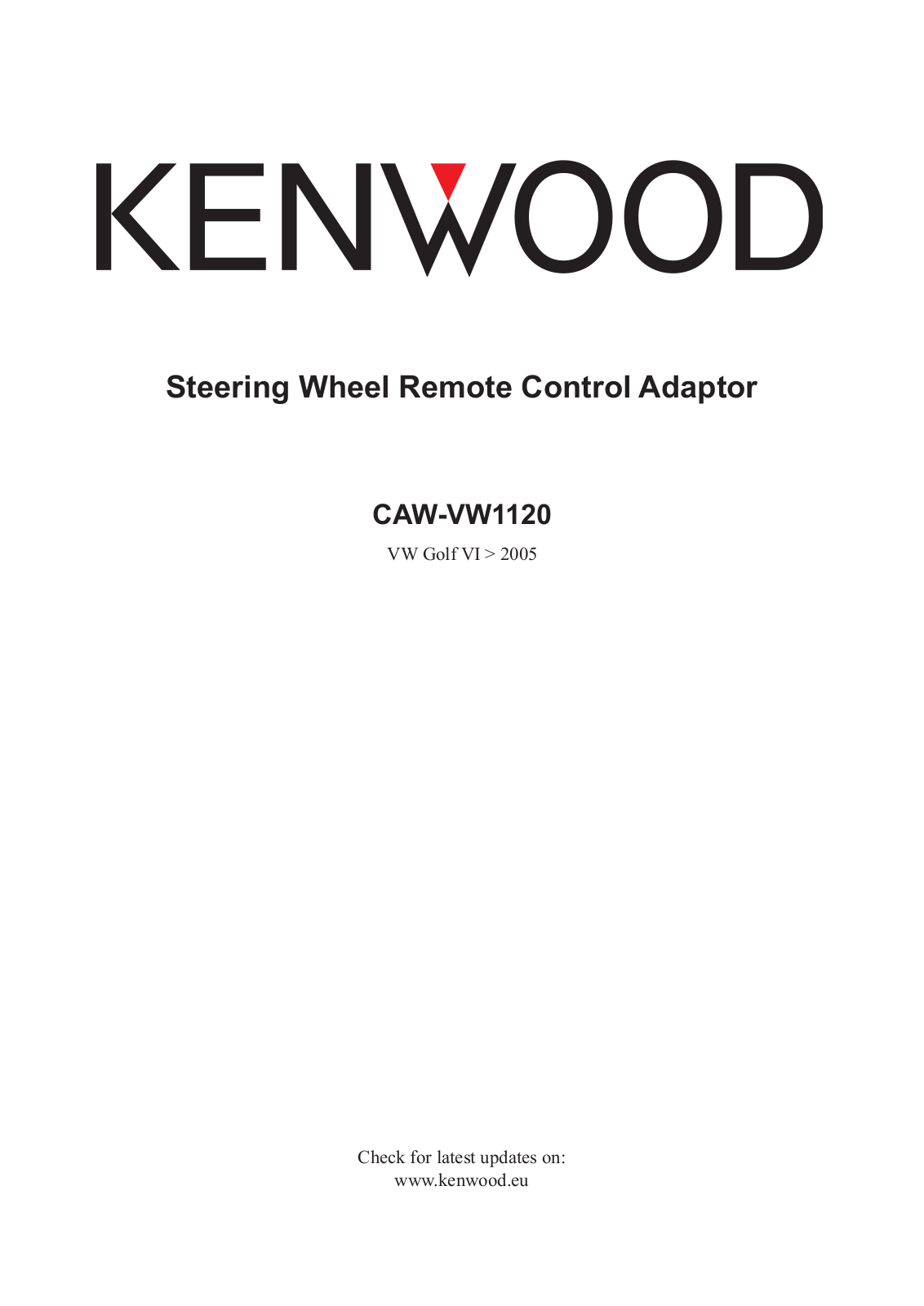 Kenwood CAW-VW1120 User Manual