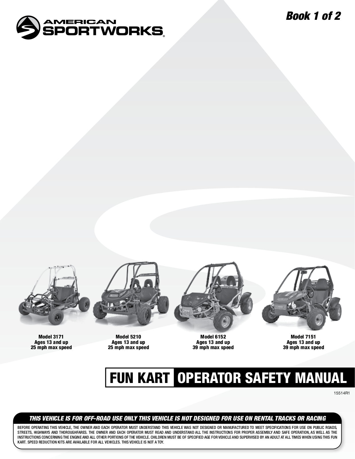 American Sportworks 7151, 6152, 3171, 5210 User Manual