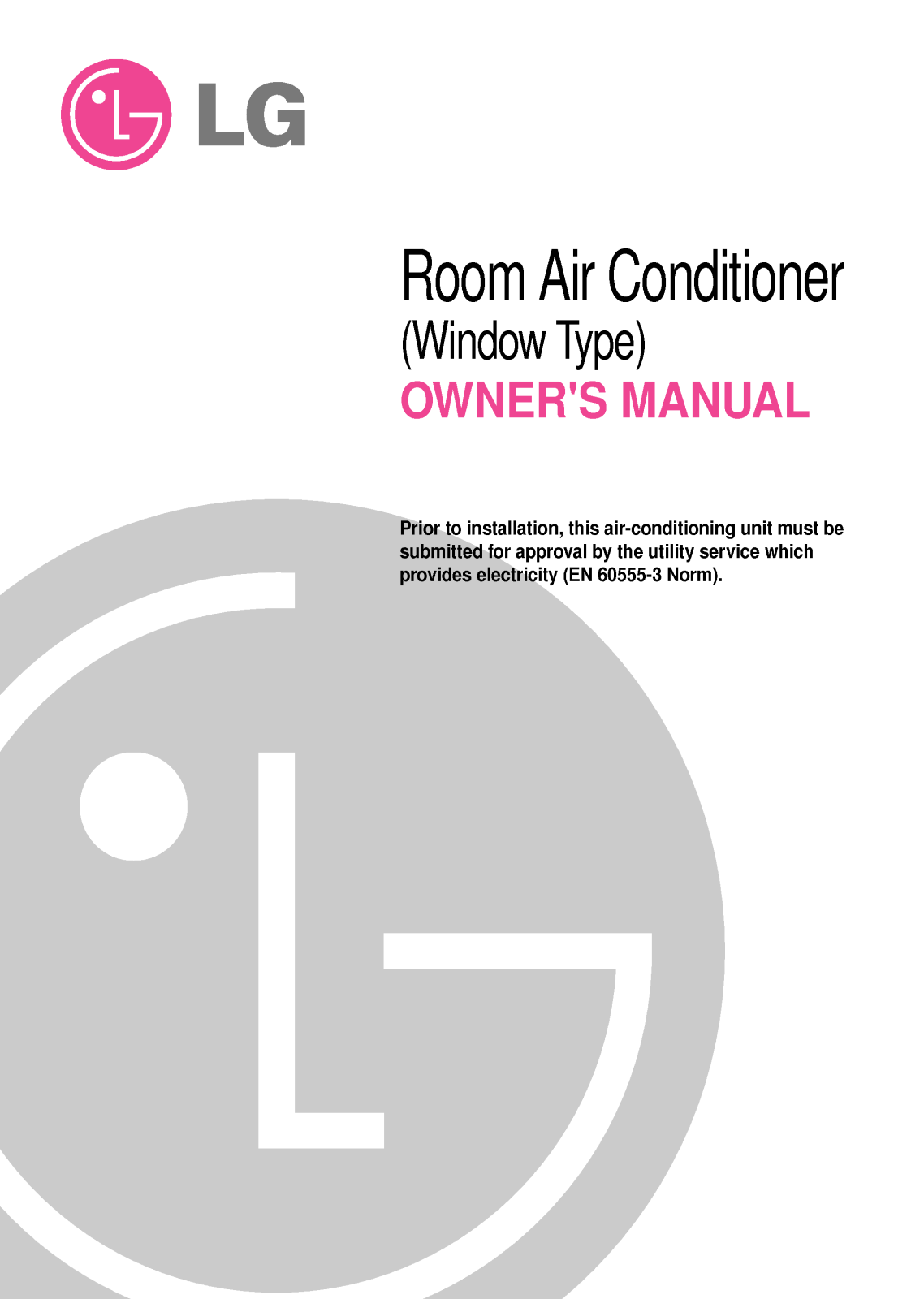 LG LWC1260PCG, LWG0760ACG, LWM1861BHG, LWN2262CHG, LWG0960ACG User Manual