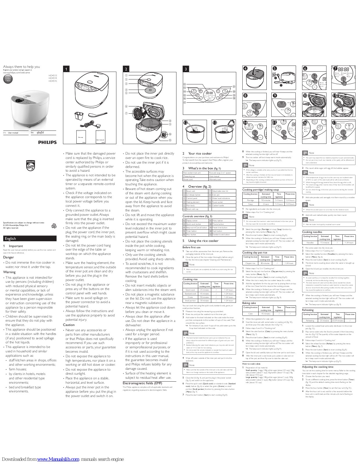 Philips HD4513, HD4514, HD4515 User Manual