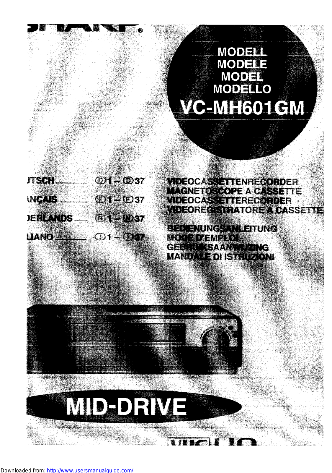 SHARP VC-MH601GM User Manual