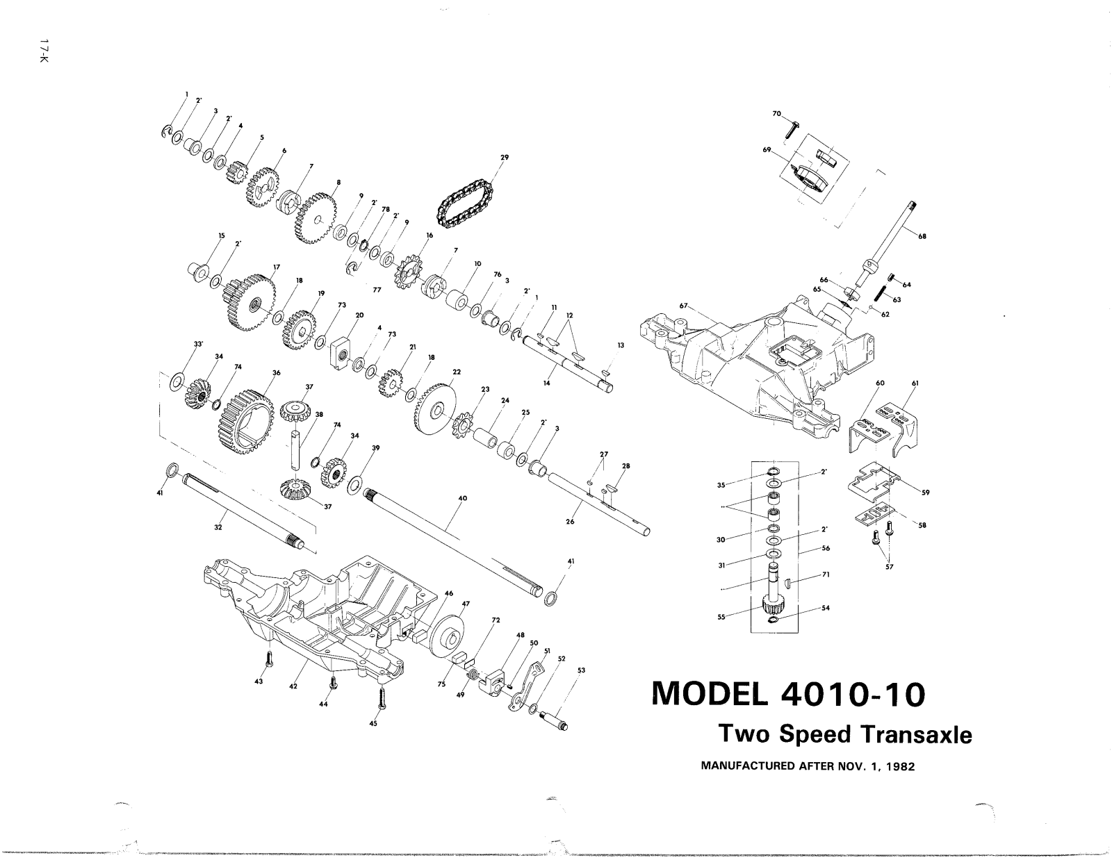 Dana 4010-10 Parts List