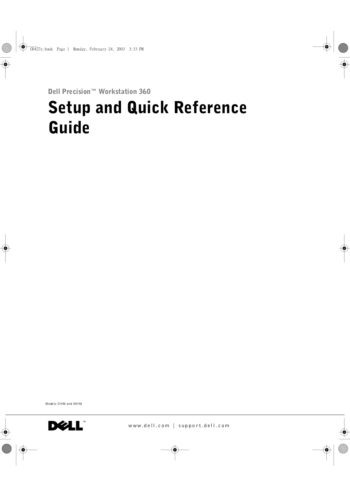 Dell G0427 User Manual