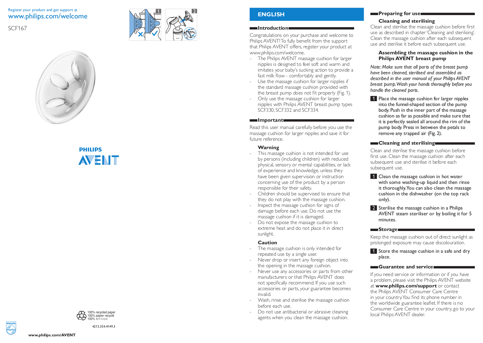 Philips SCF167/01 User manual