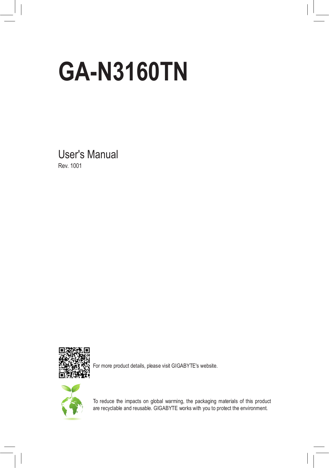 Gigabyte GA-N3160TN Service Manual