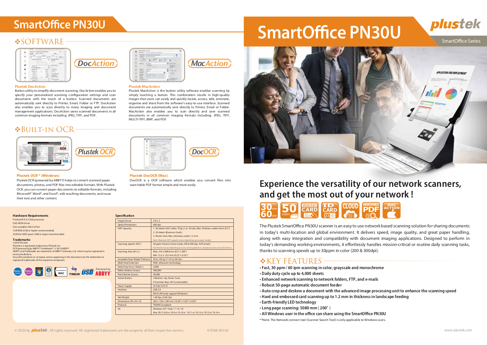 plustek PN30U User Manual