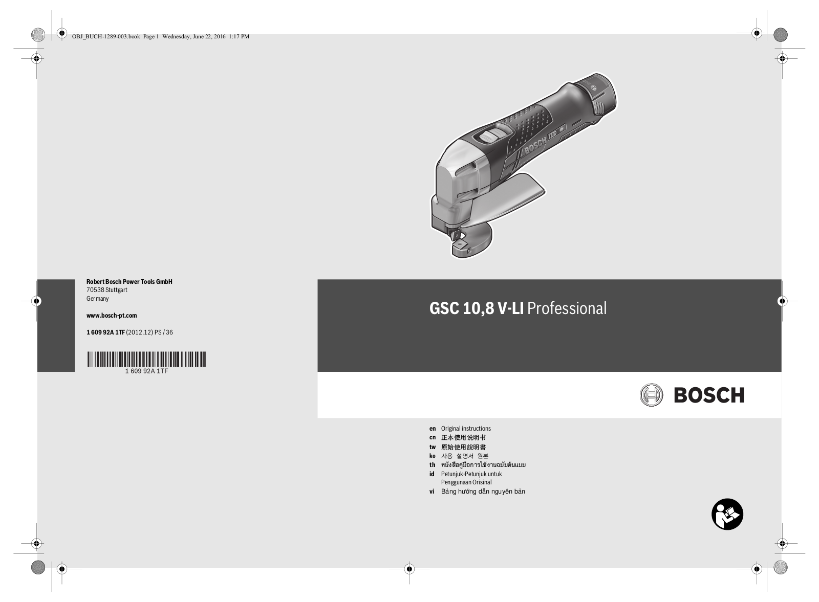 Bosch GSC 10,8V-LI User Manual