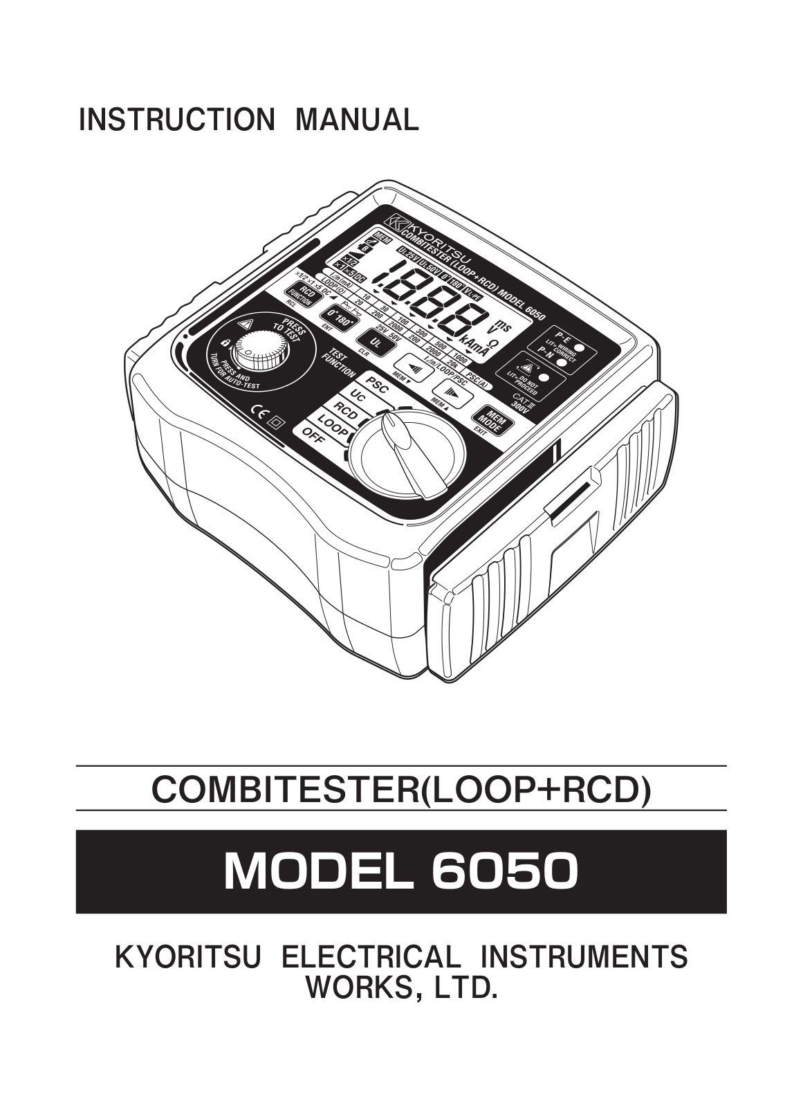 Kyoritsu Electrical Instruments Works, Ltd. 6050 Instruction Manual