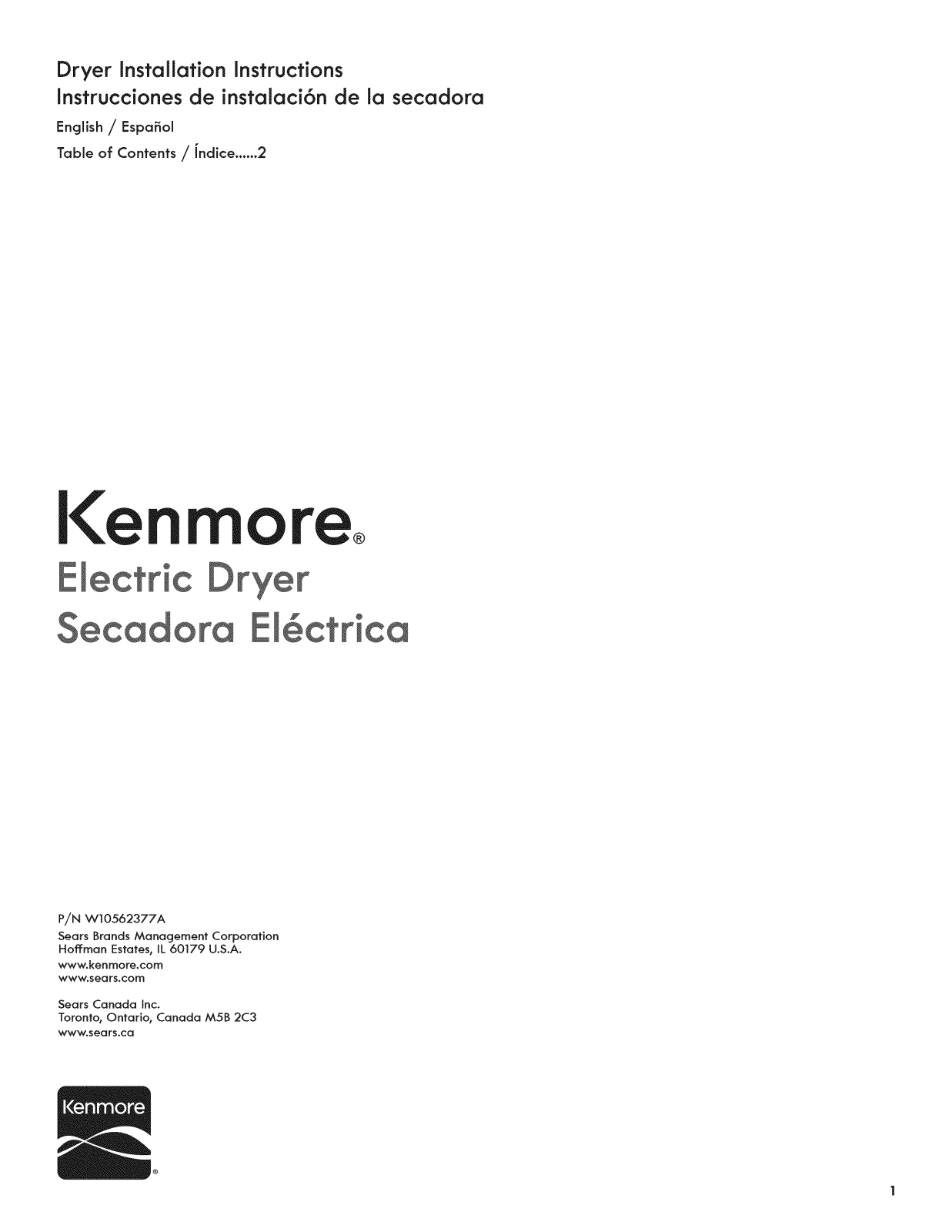 Kenmore 11068102310, 11068103310, 11078103310 Installation Guide - ManualMachine.com