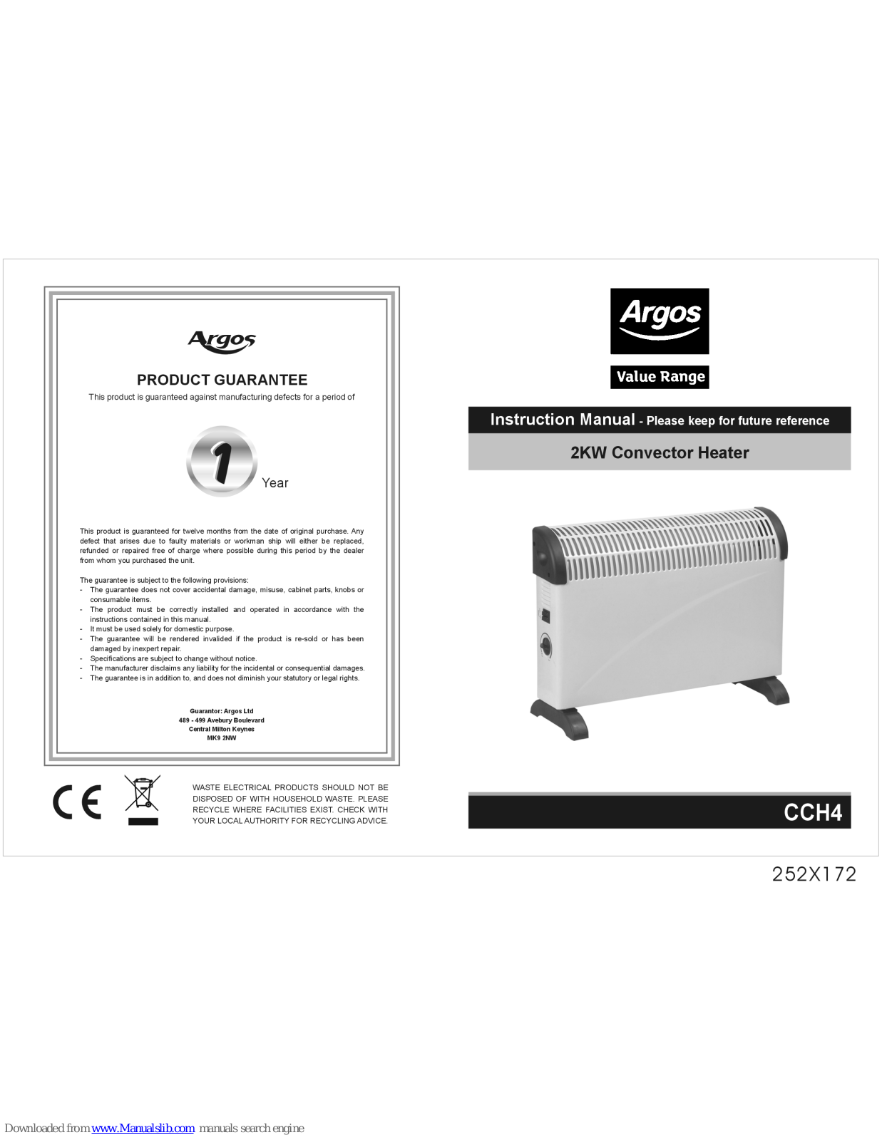 Argos CCH4 Instruction Manual