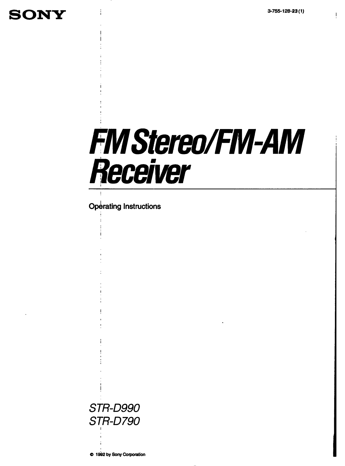 Sony ST-RD990 User Manual