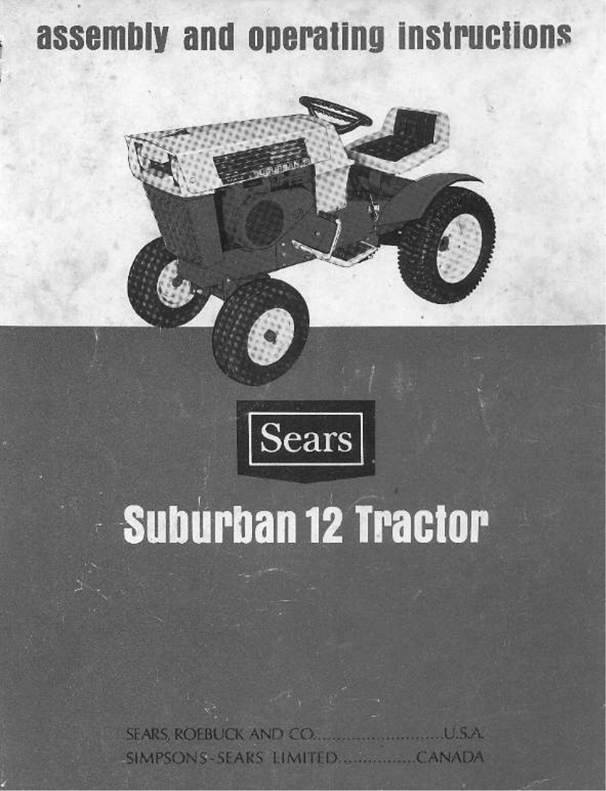 Sears Suburban 12 Instructions Manual