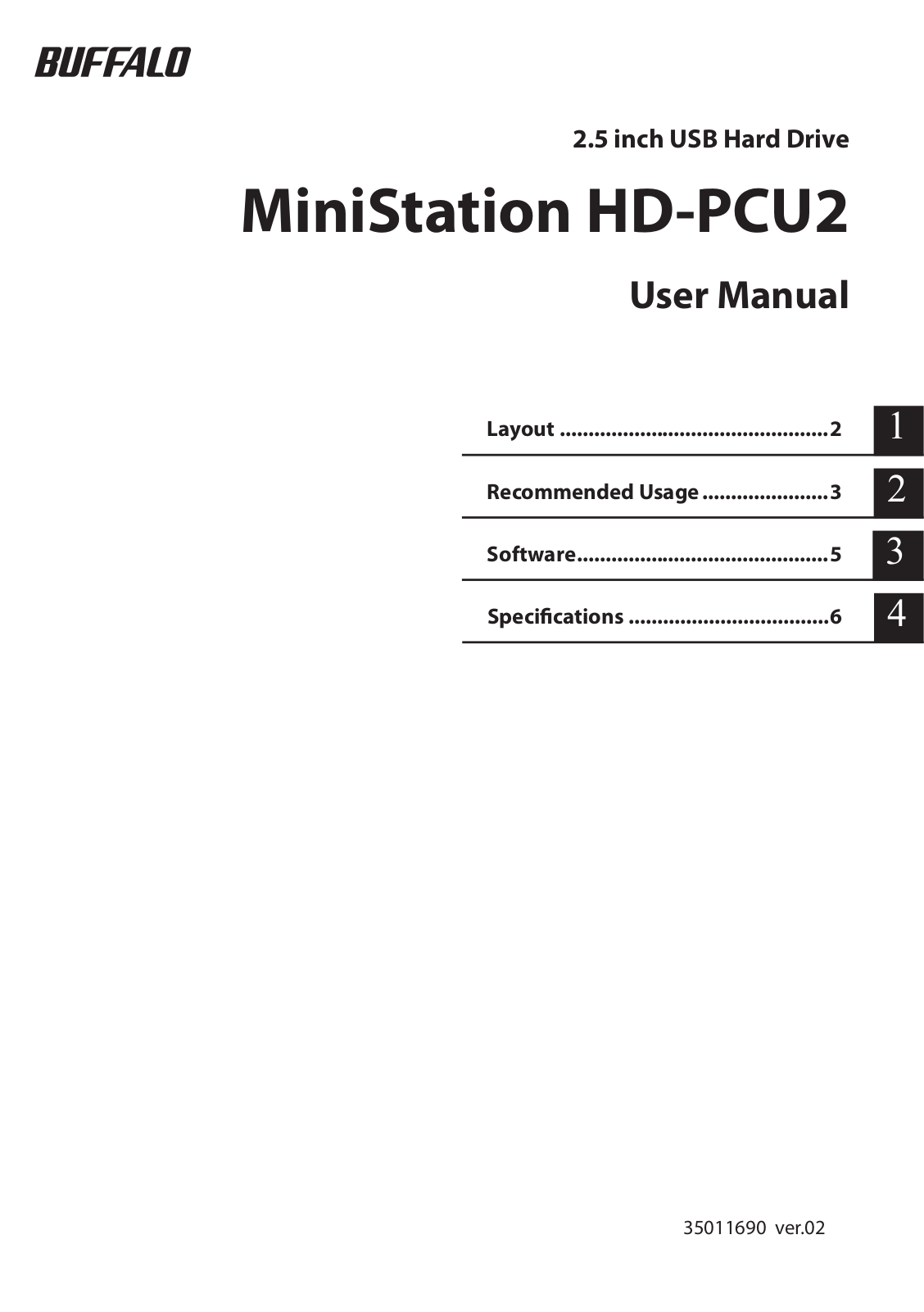 Buffalo MiniStation HD-PCU2 User Manual