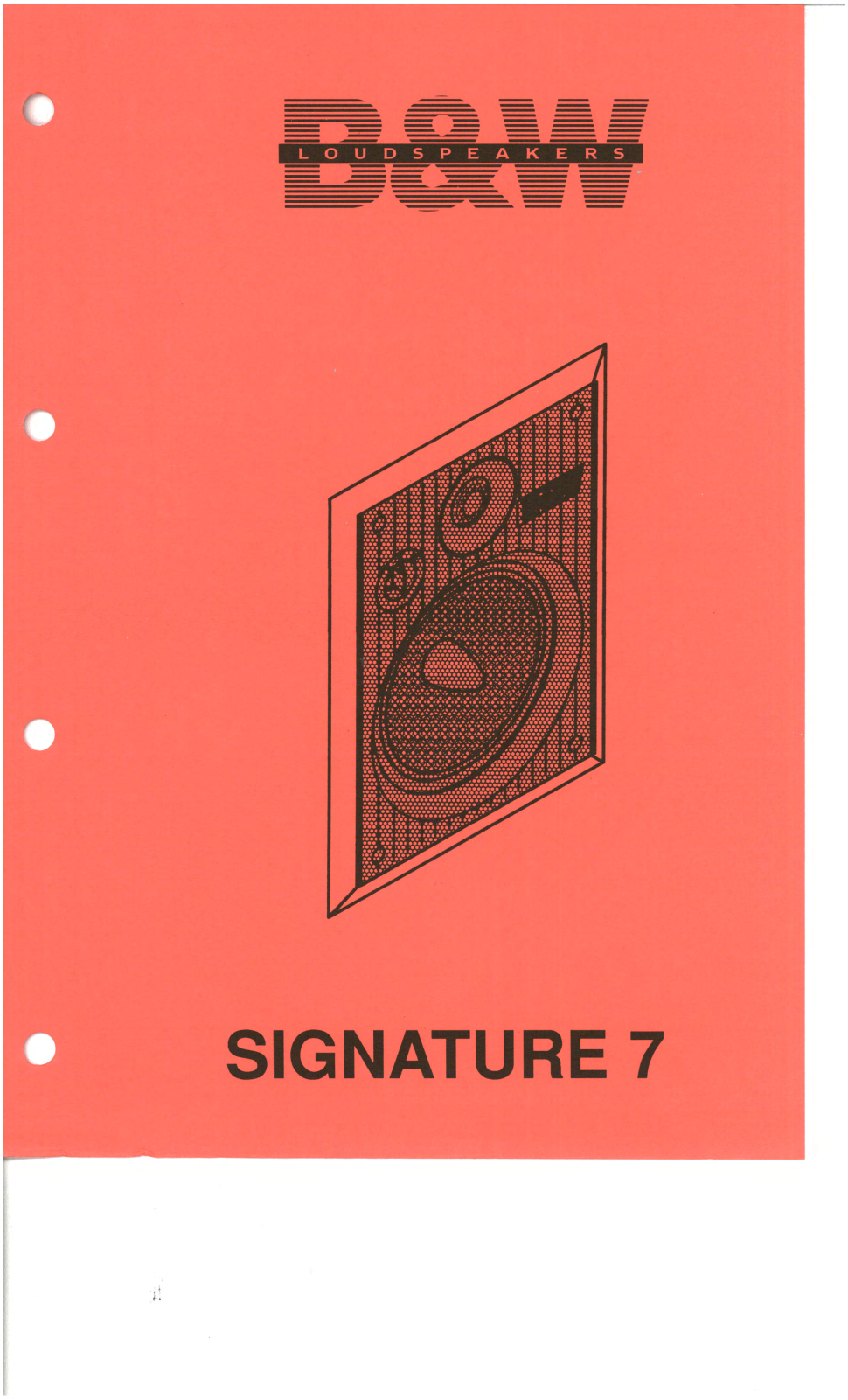 Bowers and Wilkins Signature 7 Service manual