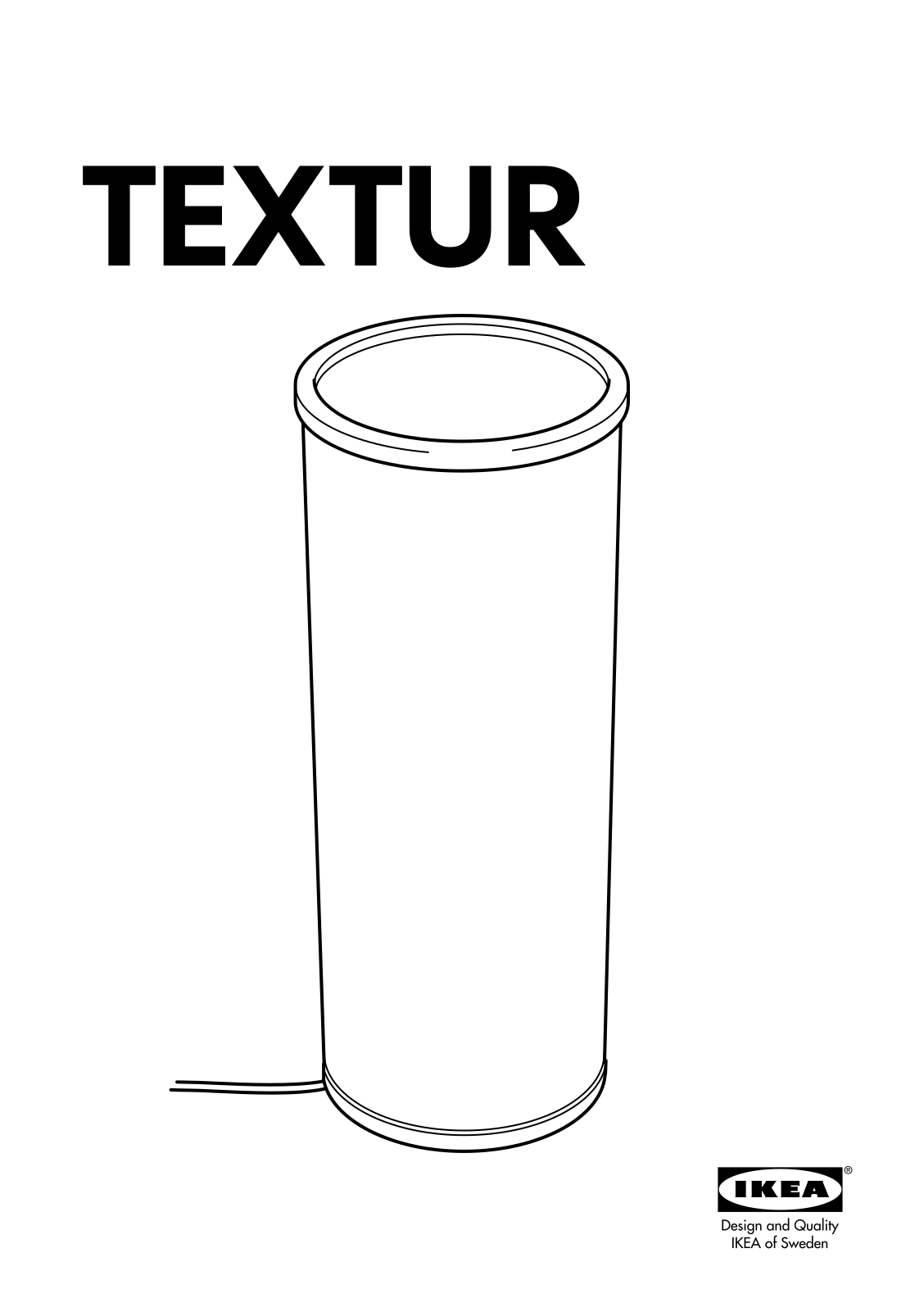 IKEA TEXTUR User Manual