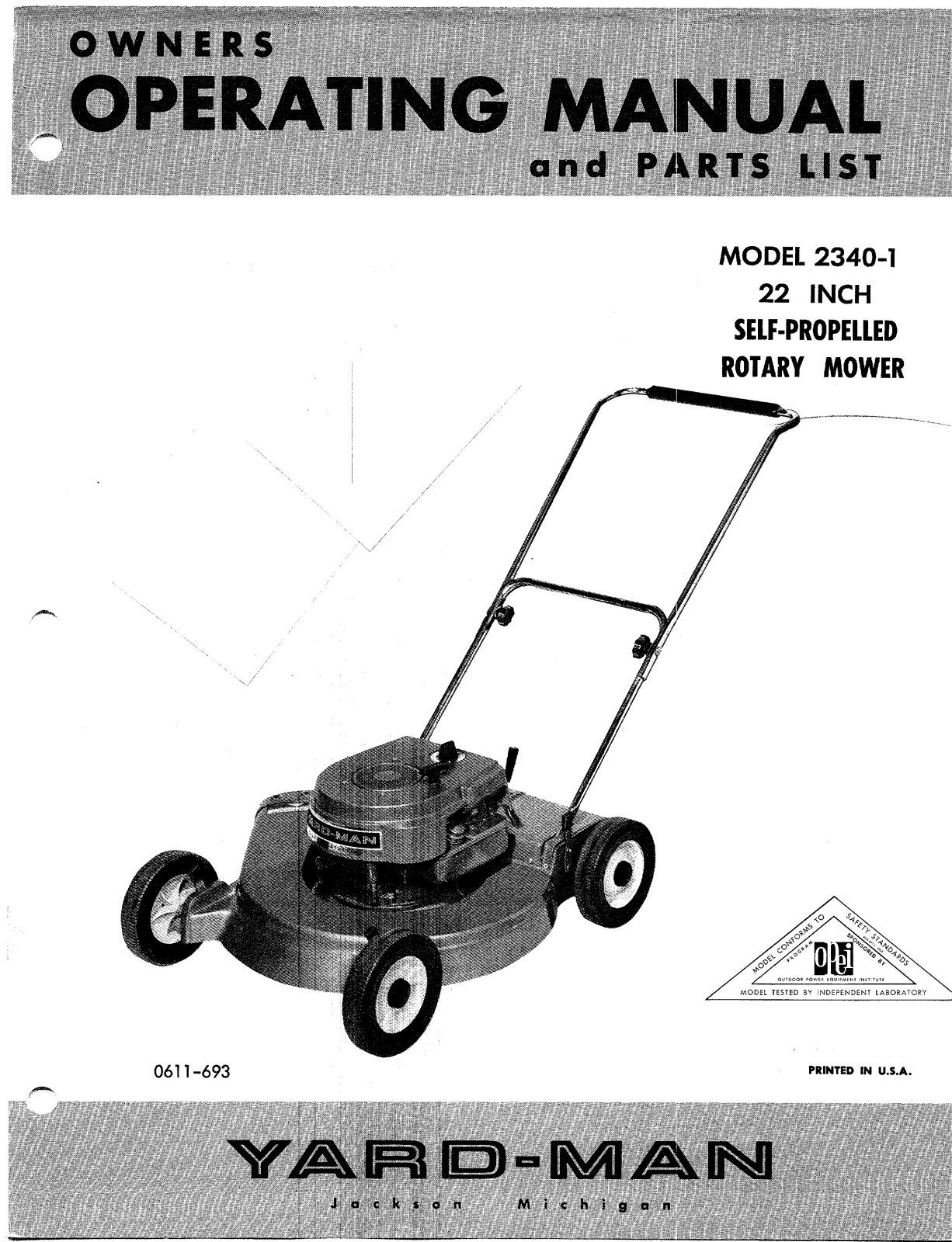 Yard-Man 2340-1 User Manual