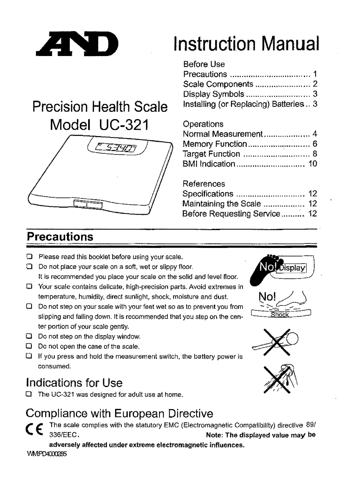 A&D UC-321 User Manual