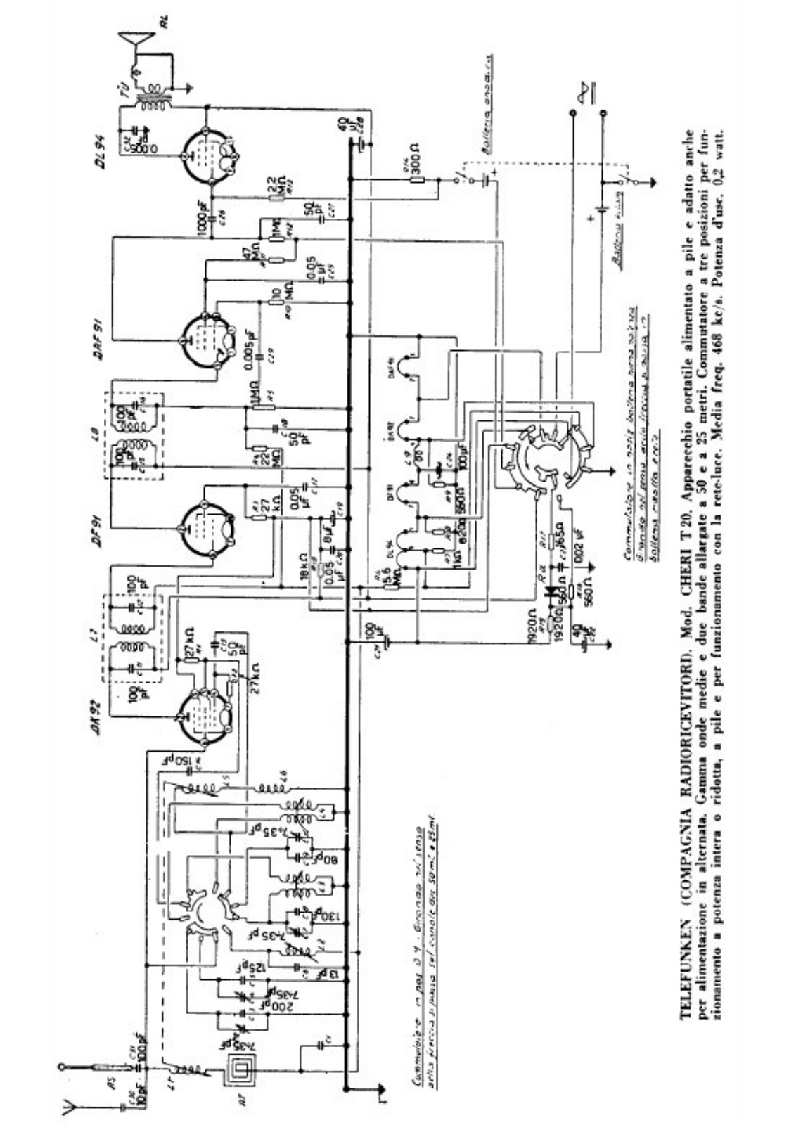 Telefunken T1-M Schematic