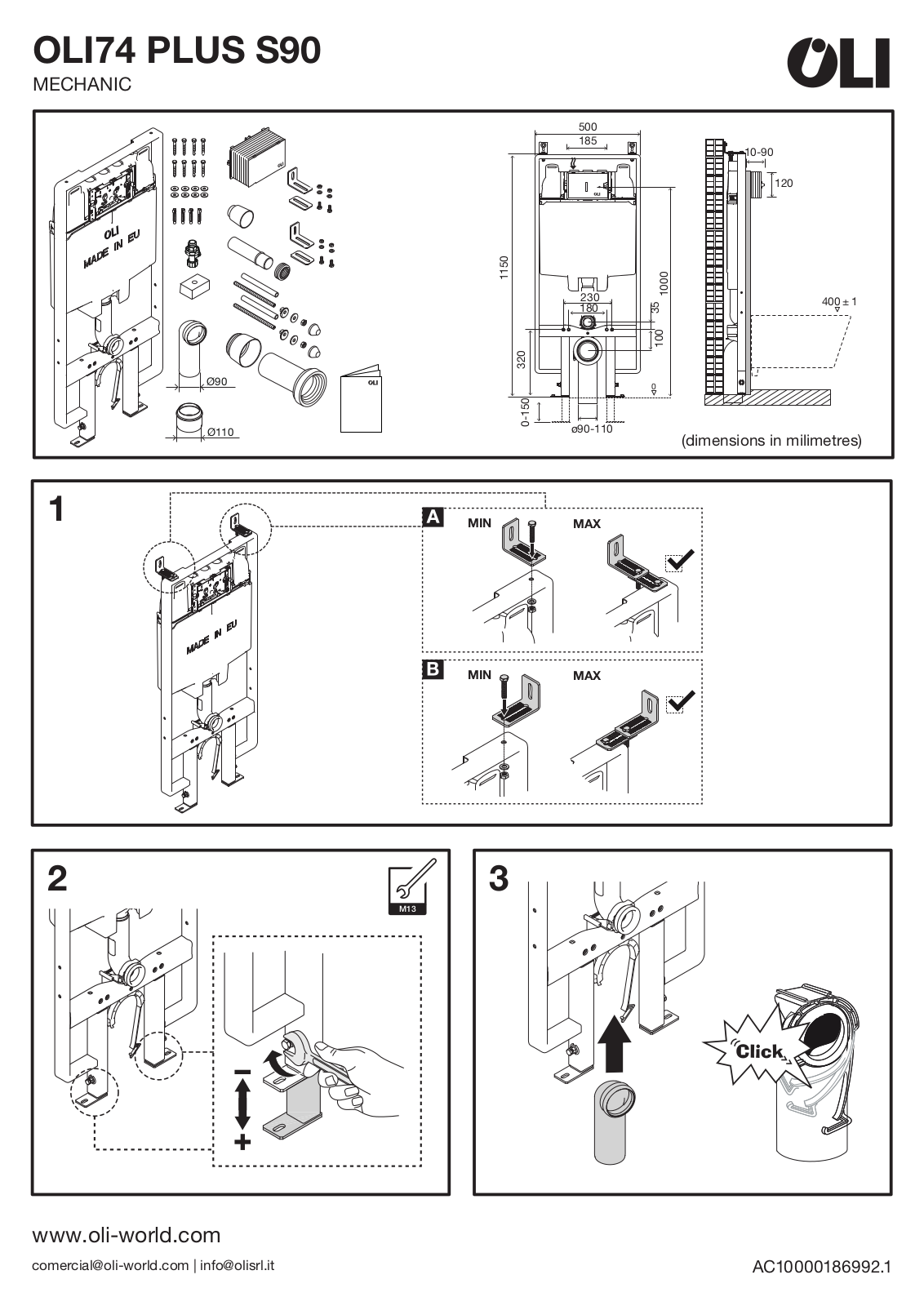 OLI 74 PLUS S90 MECHANIC Installation guide