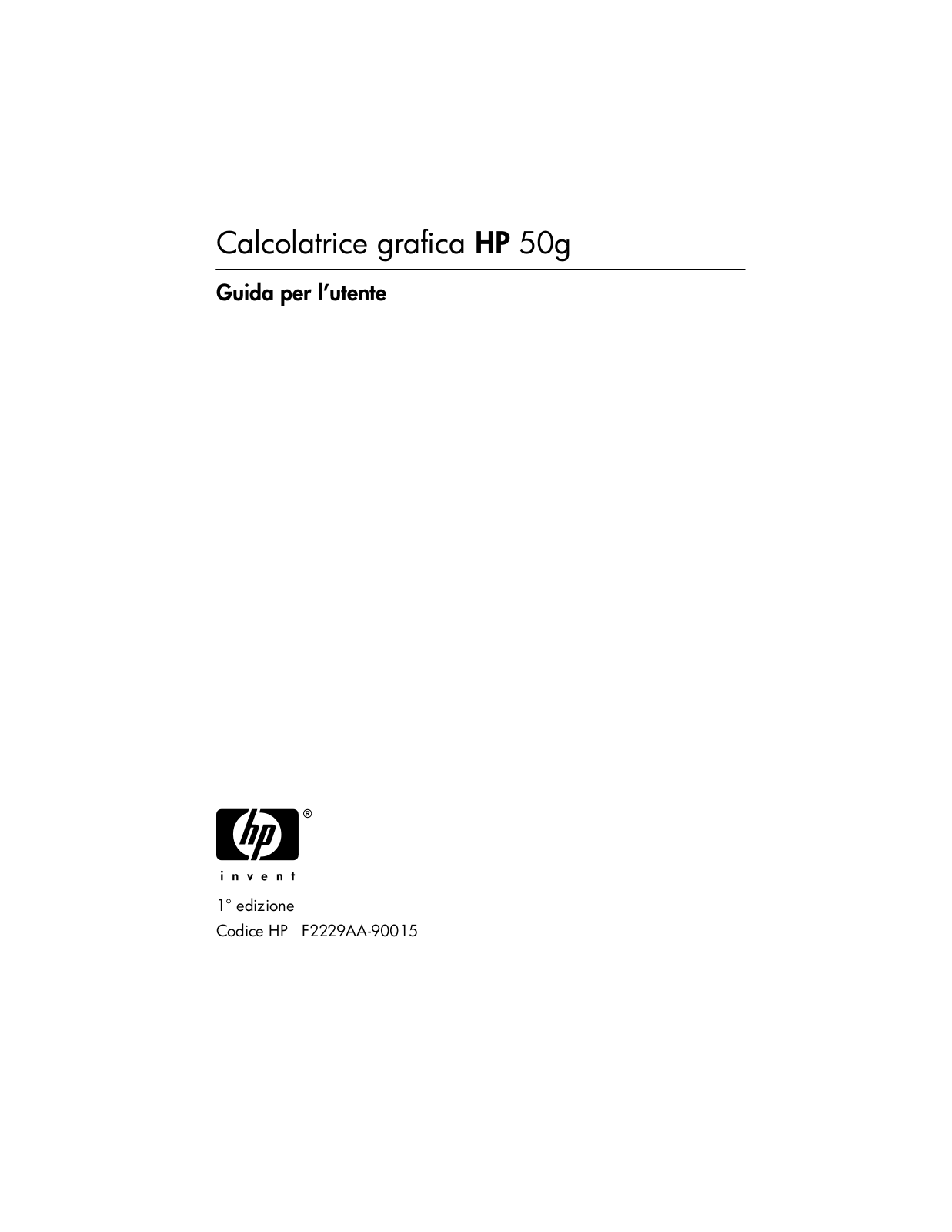 Hp 50G User Manual