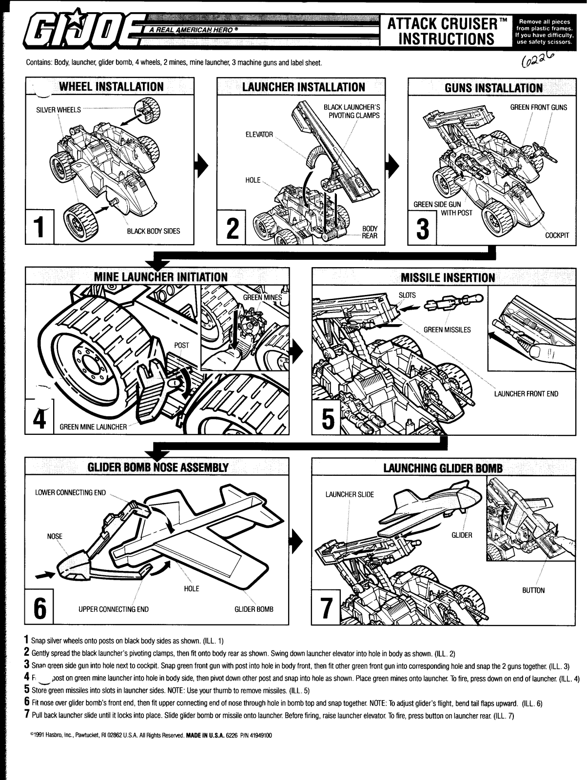 HASBRO GIJoe Attack Cruiser User Manual