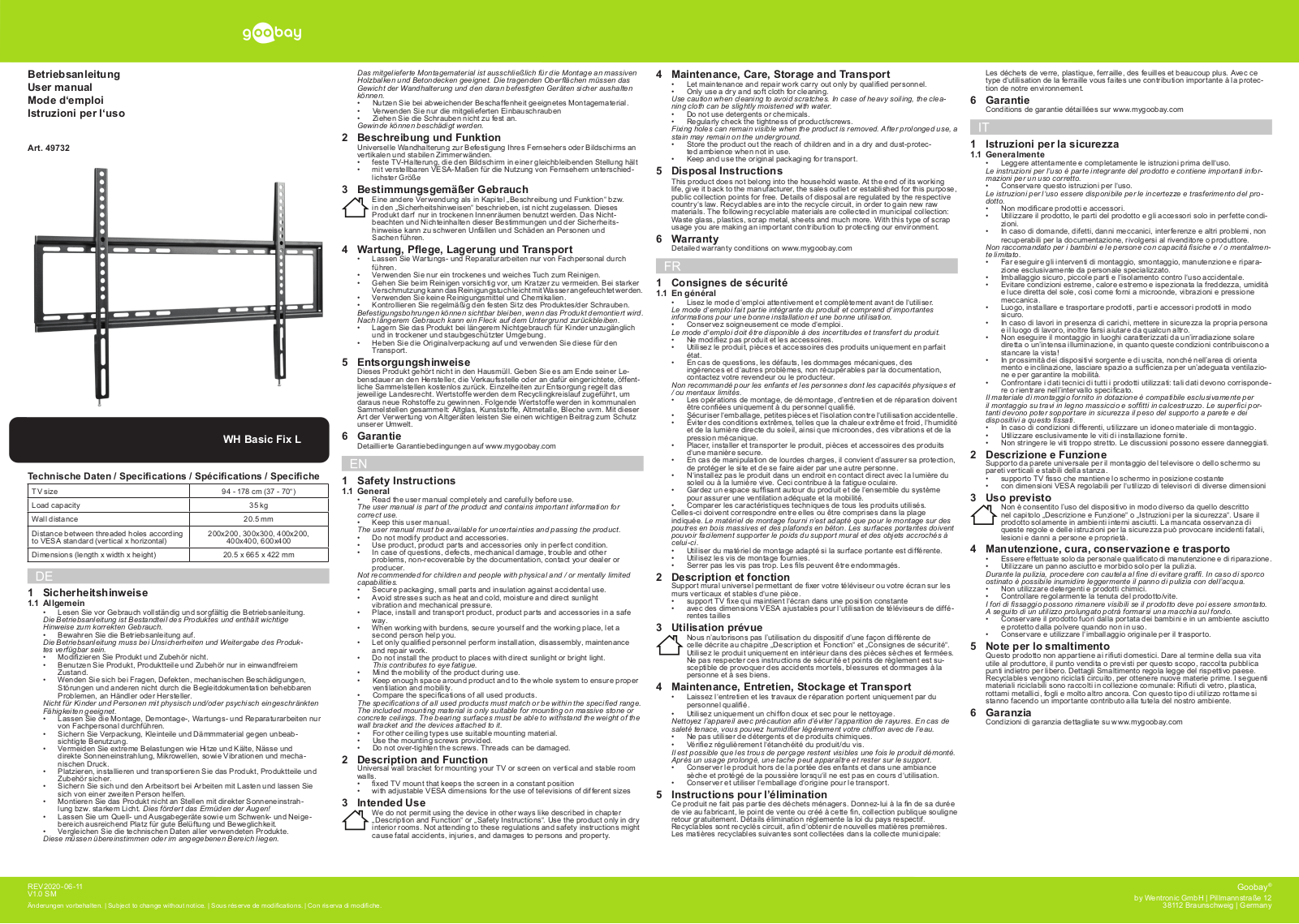 GOOBAY 49732 Datasheet - ManualMachine.com