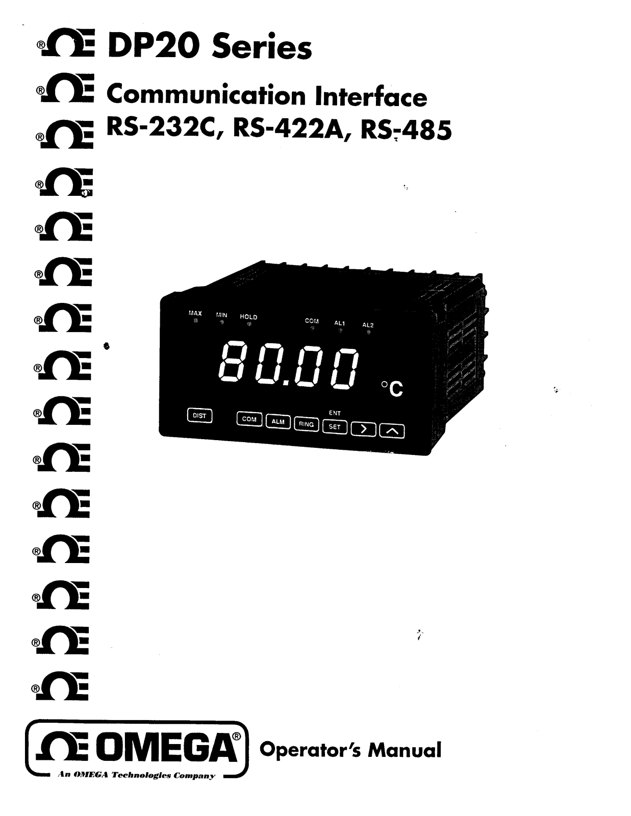 Omega Products DP20 Installation  Manual