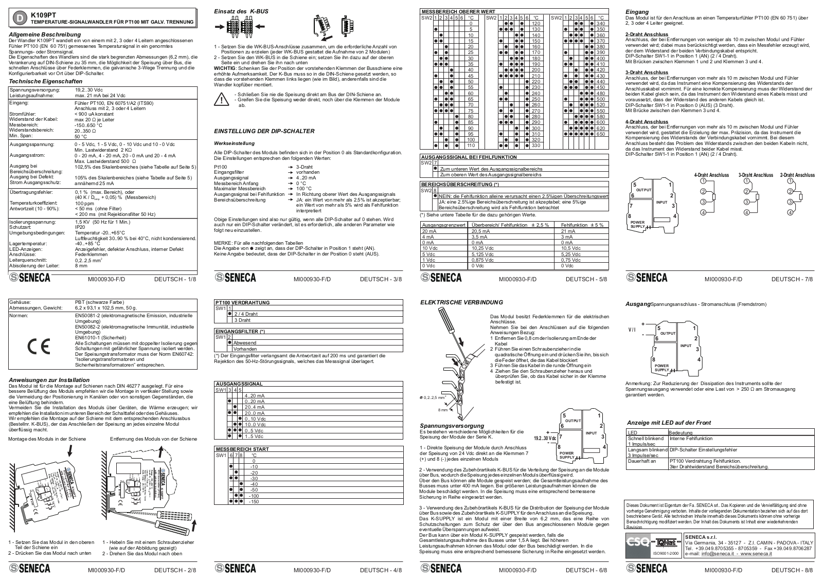 Seneca K109PT User guide - ManualMachine.com