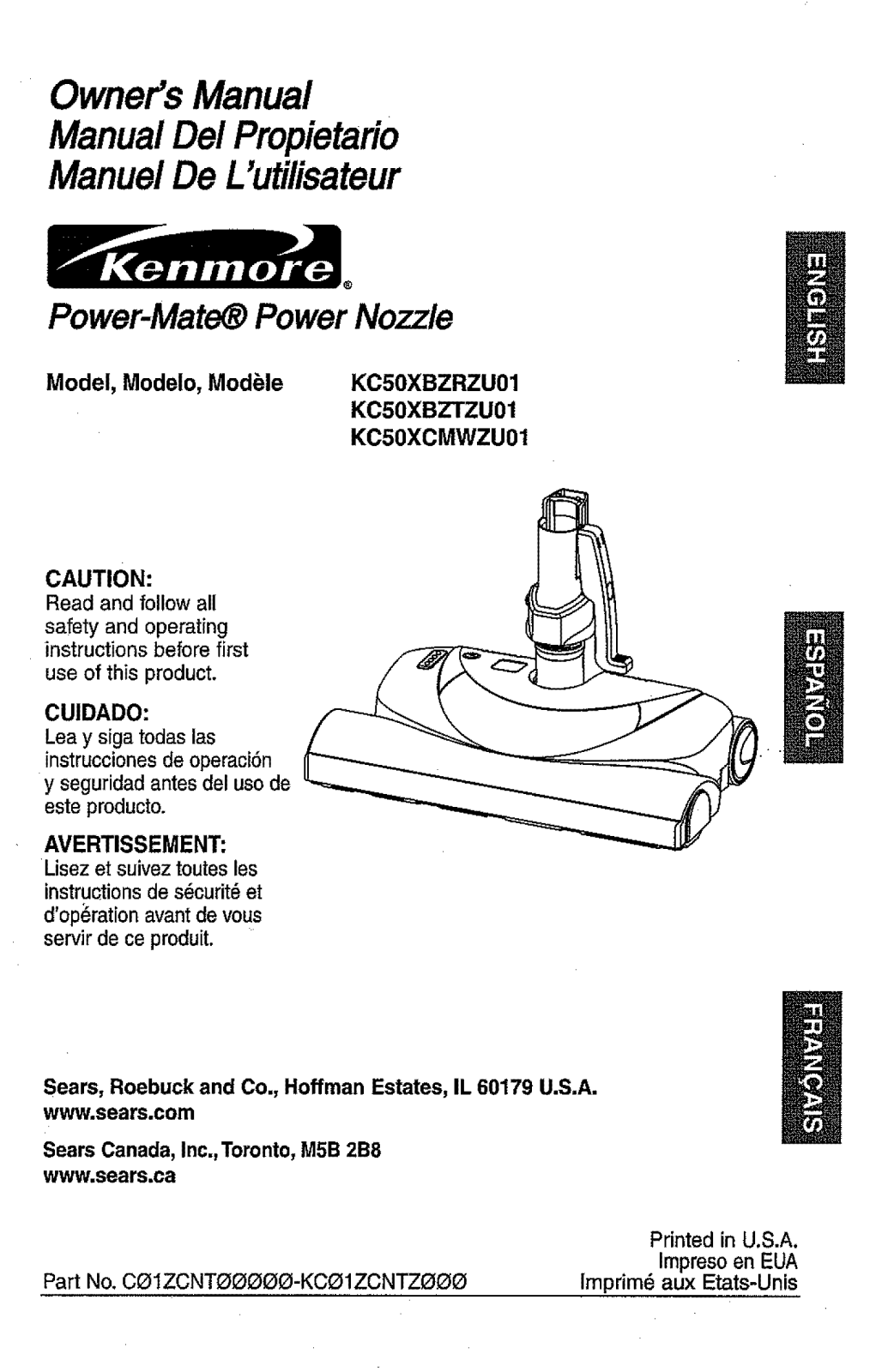 Whirlpool KC50XBZRZU01, KC50XBZTZU01, KC50XCMWZU01 Owner’s Manual