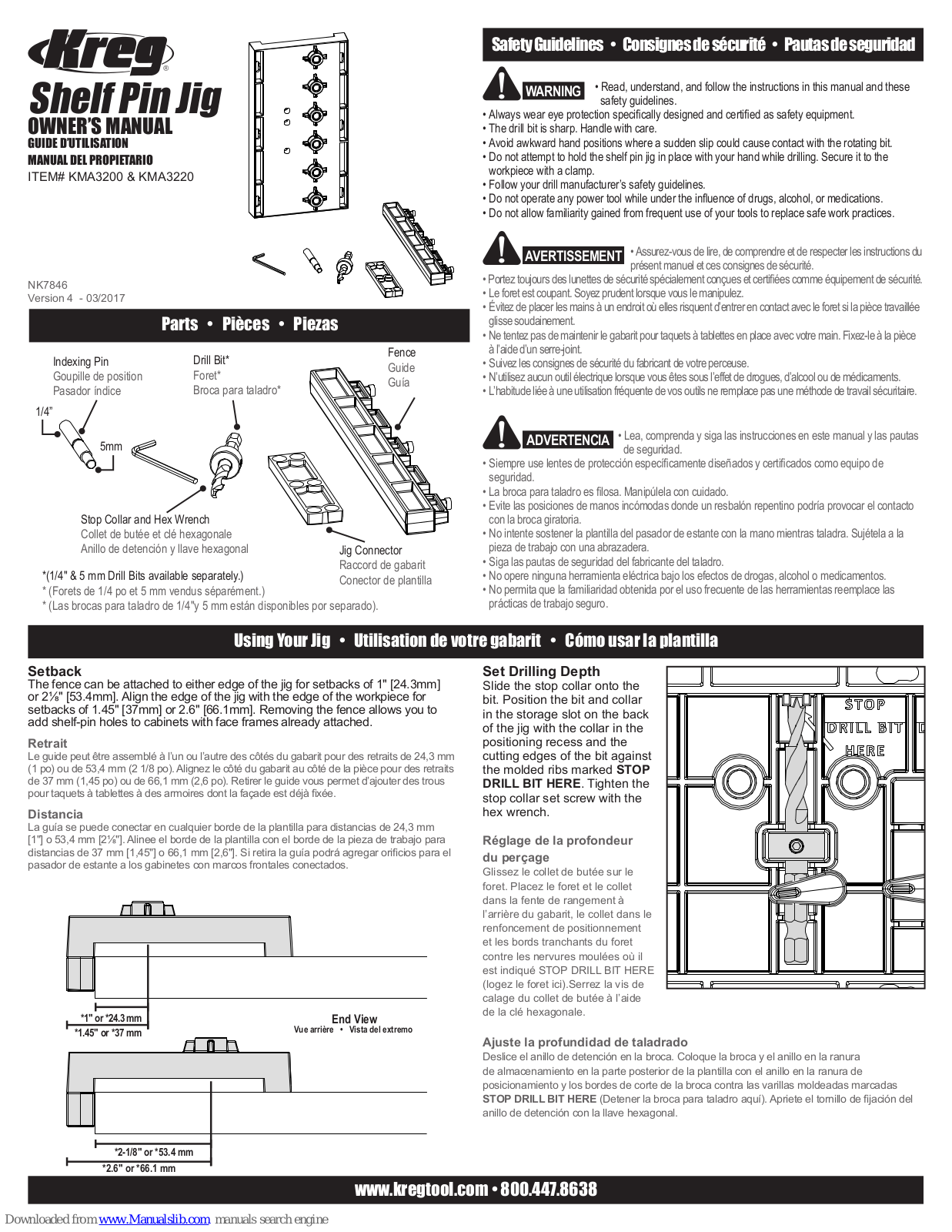 Kreg KMA3220, KMA3200 Owner's Manual