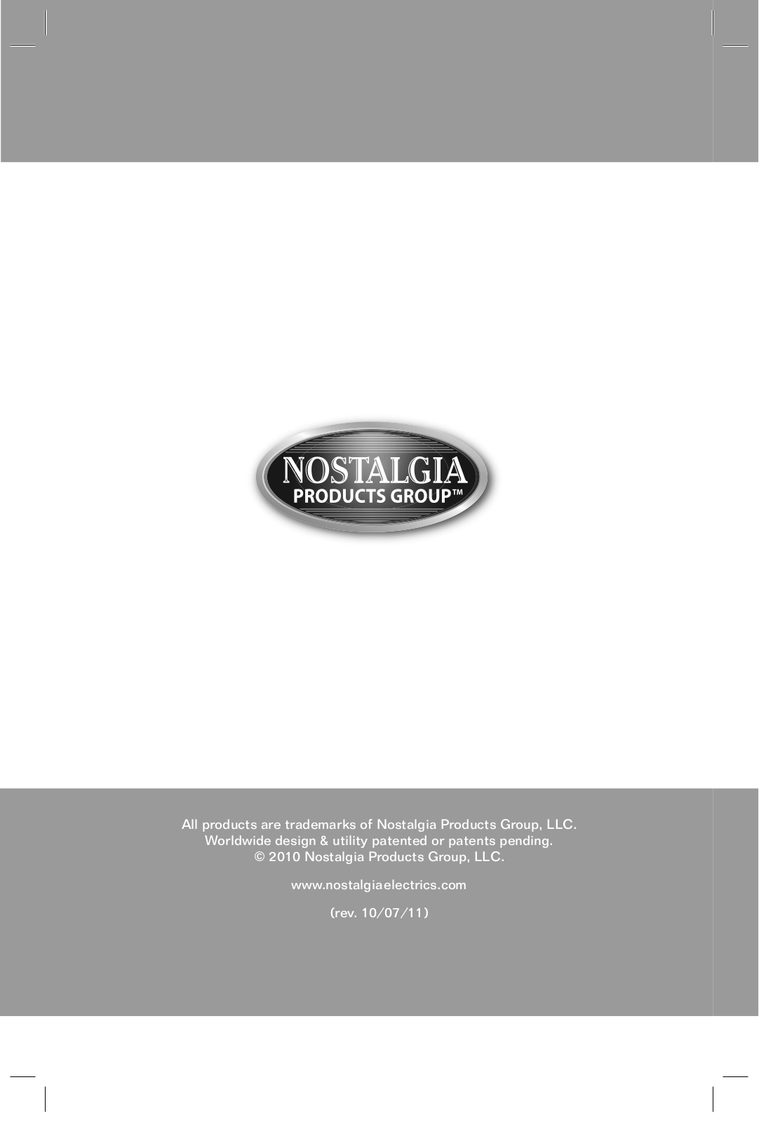 Nostalgia Electrics BMM100 User Manual