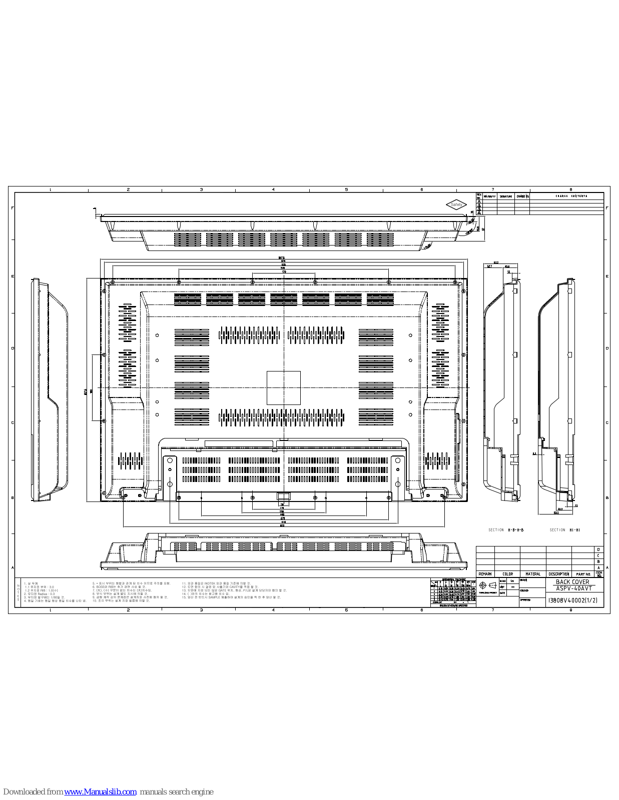 NEC AccuSync PV40-AVT Specifications