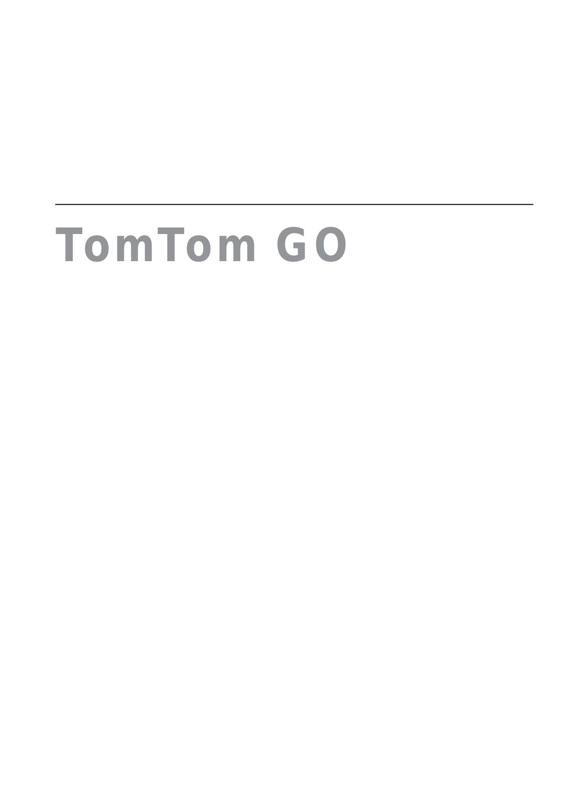 TOMTOM GO 510 User Manual