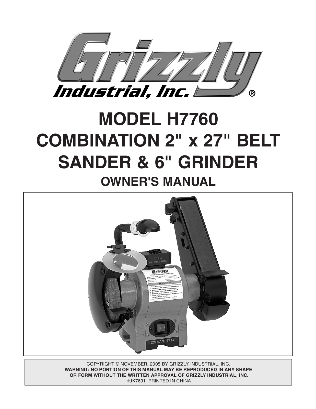 Grizzly H7760 User Manual