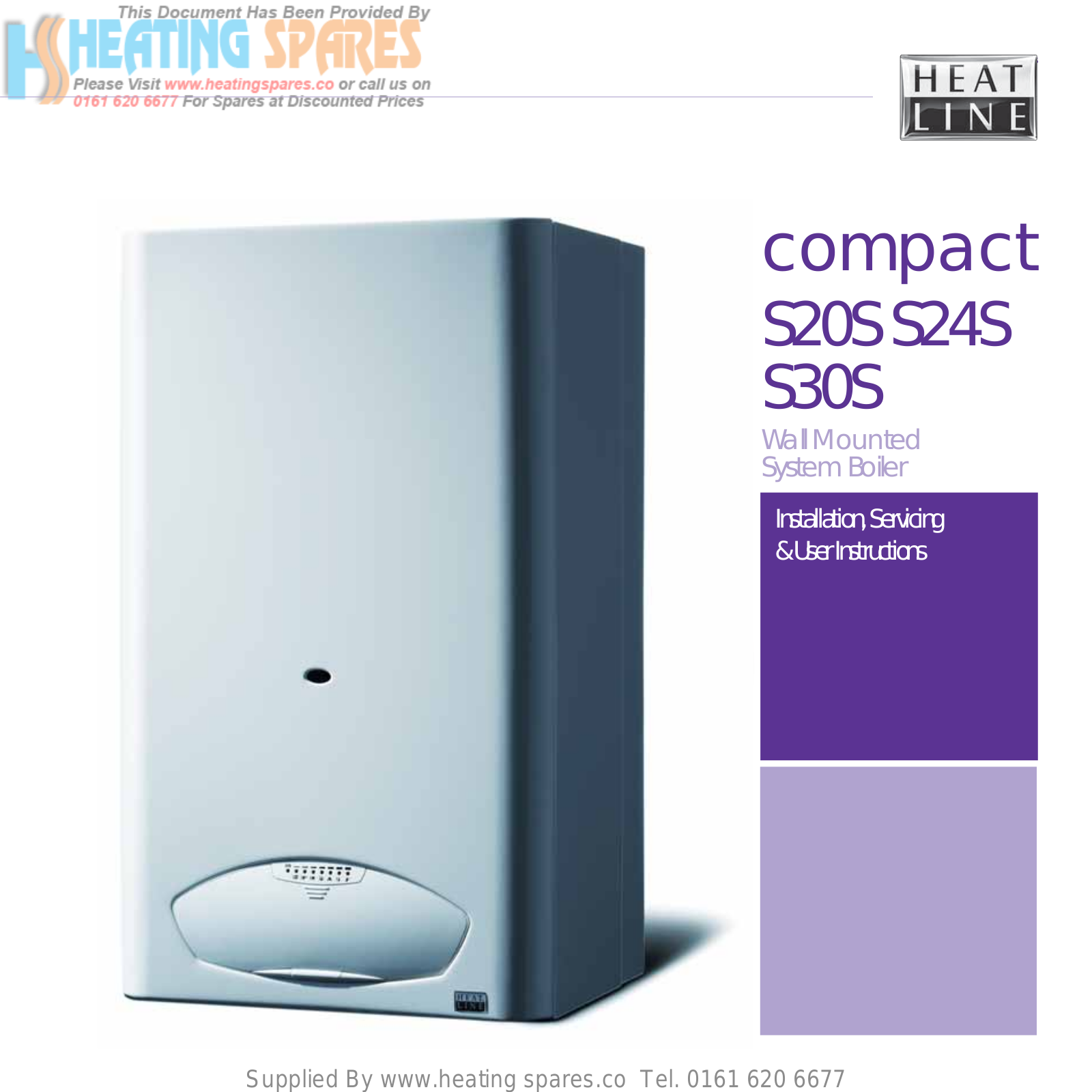 Heat Line S30S Compact, S20S Compact, S24S Compact Installation, Servicing & User Instructions - ManualMachine.com