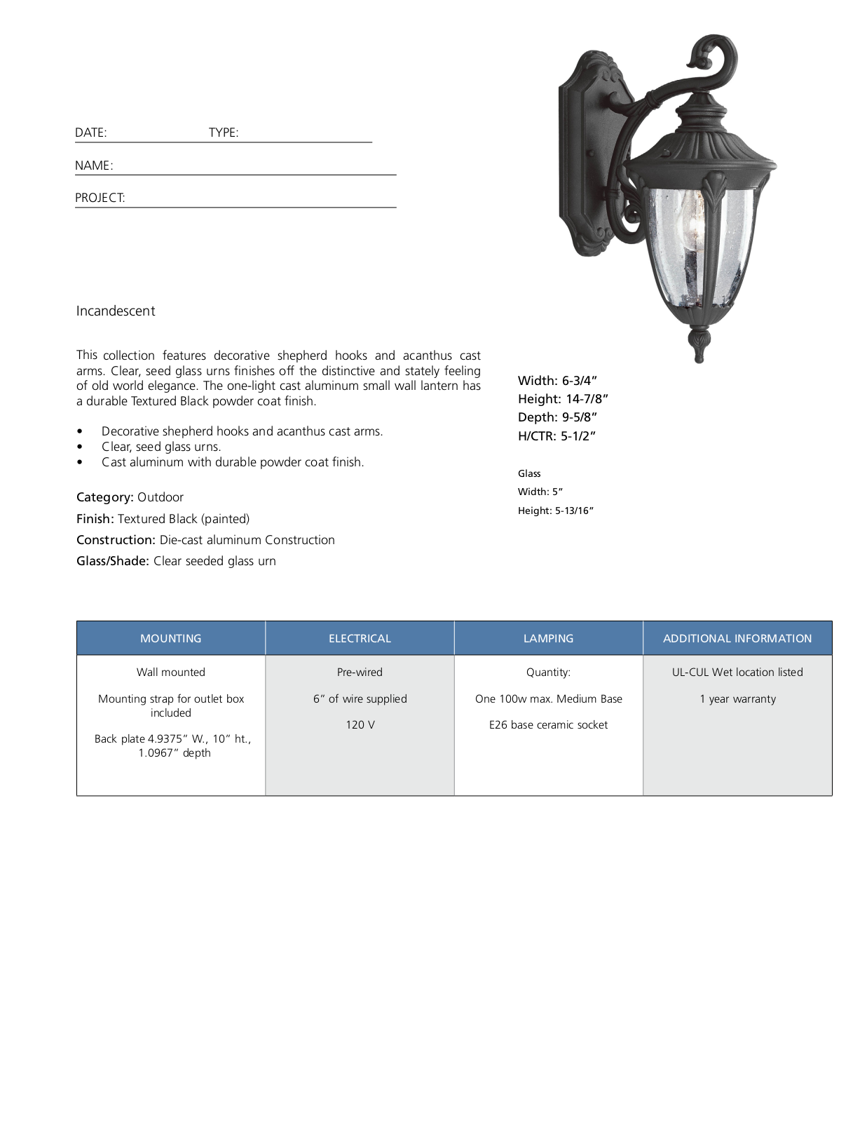Lark Manor™ W007367889 Specifications - ManualMachine.com