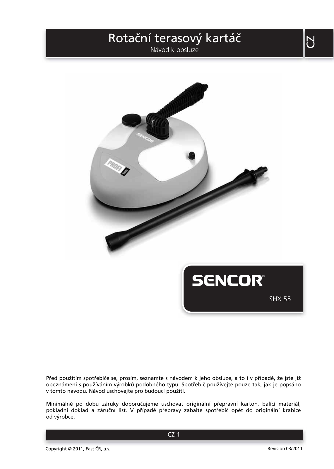 Sencor SHX 55 User Manual