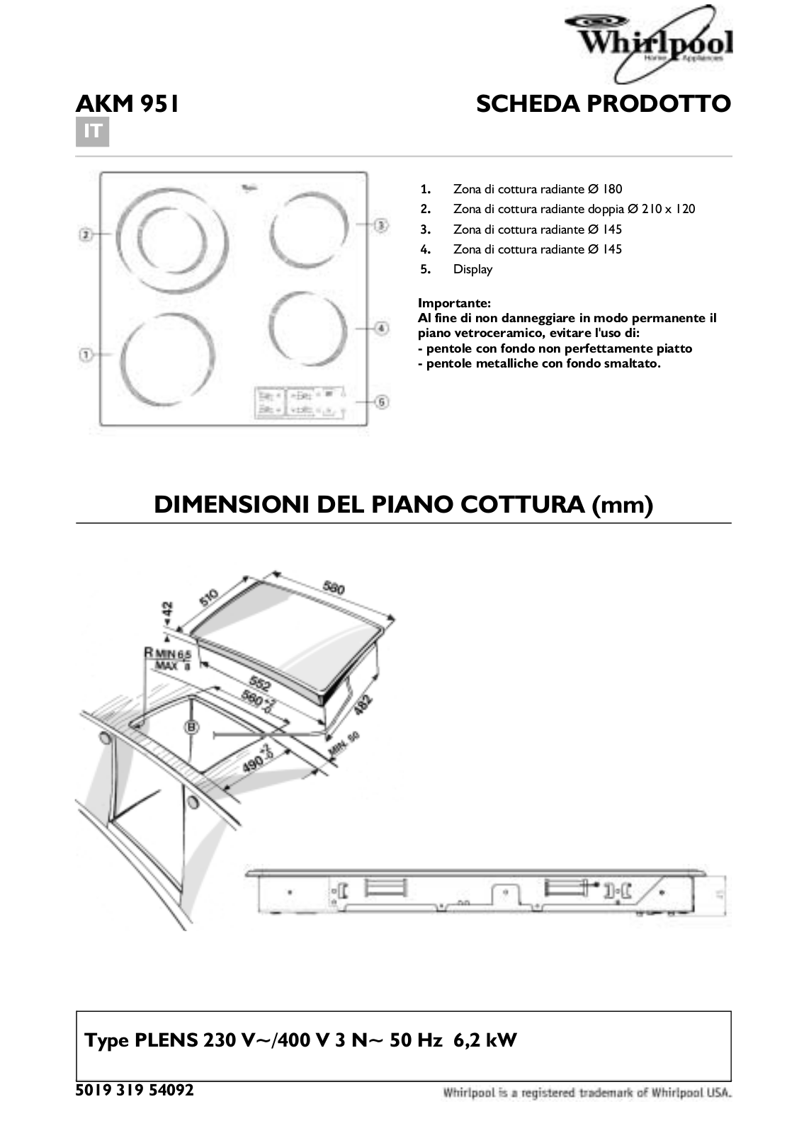 Whirlpool AKM 951/NE/01, AKM 951/G/IX/01 INSTRUCTION FOR USE