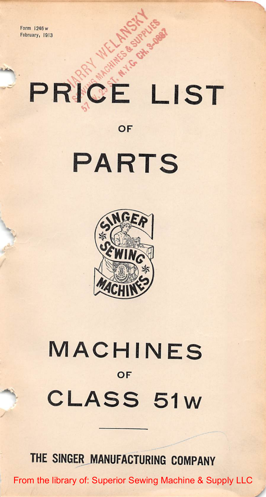 Singer 51W25, 51W26, 51W27, 51W28, 51W29 User Manual - ManualMachine.com