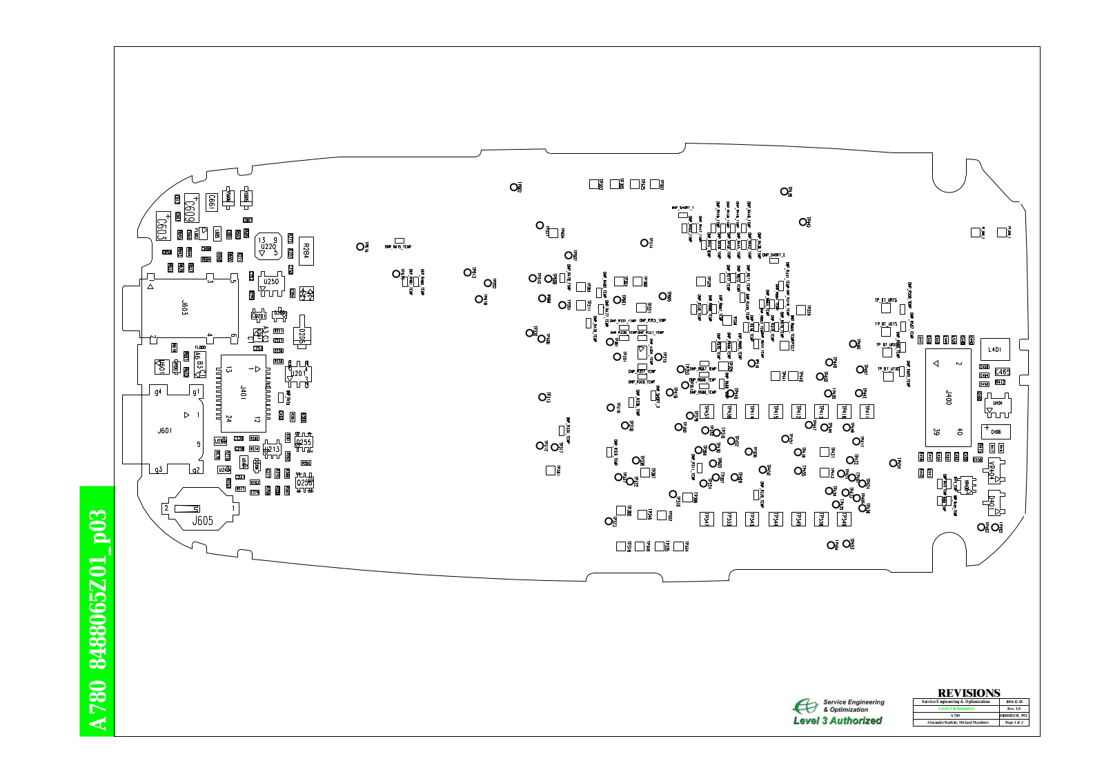 Motorola A780 Schematics