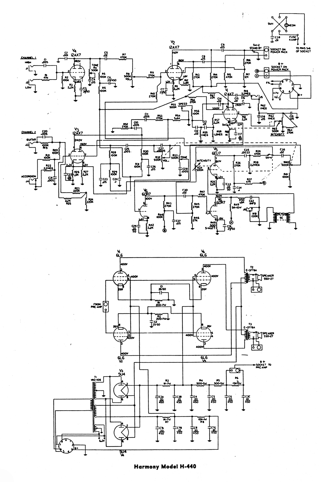 Harmony h440 schematic