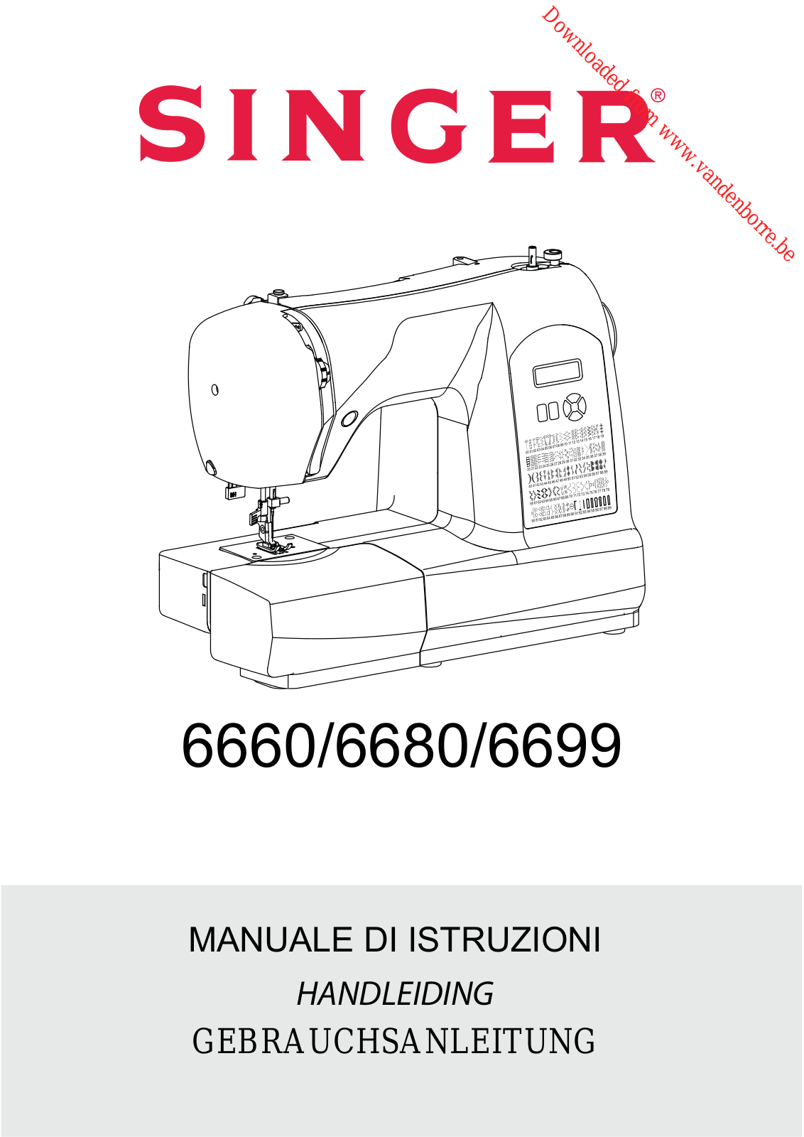 SINGER F6660 User Manual