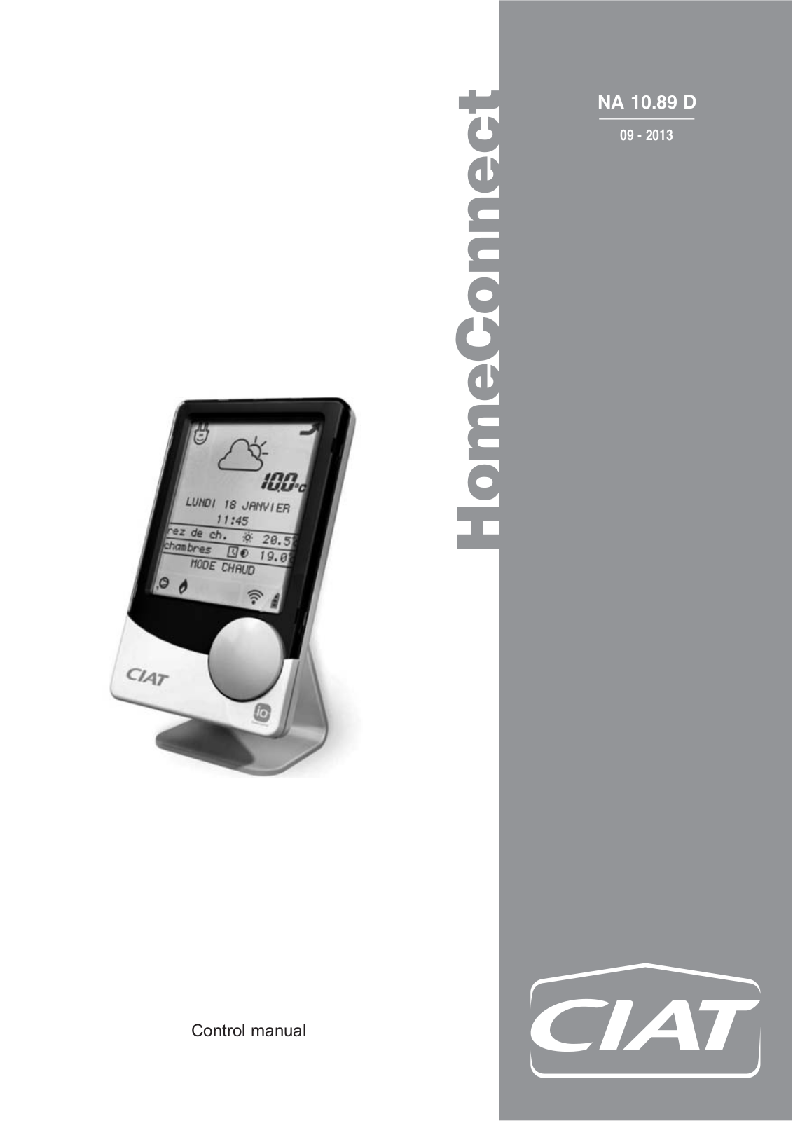 CIAT HomeConnect Control Manual