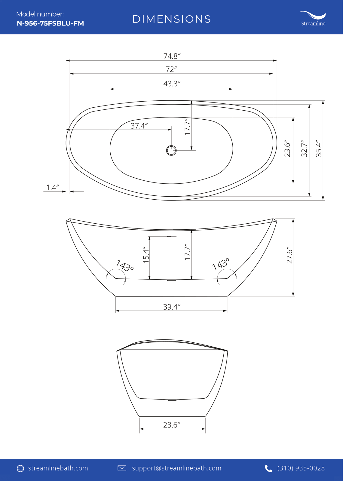 Streamline Bath SLBH8114 Specifications - ManualMachine.com