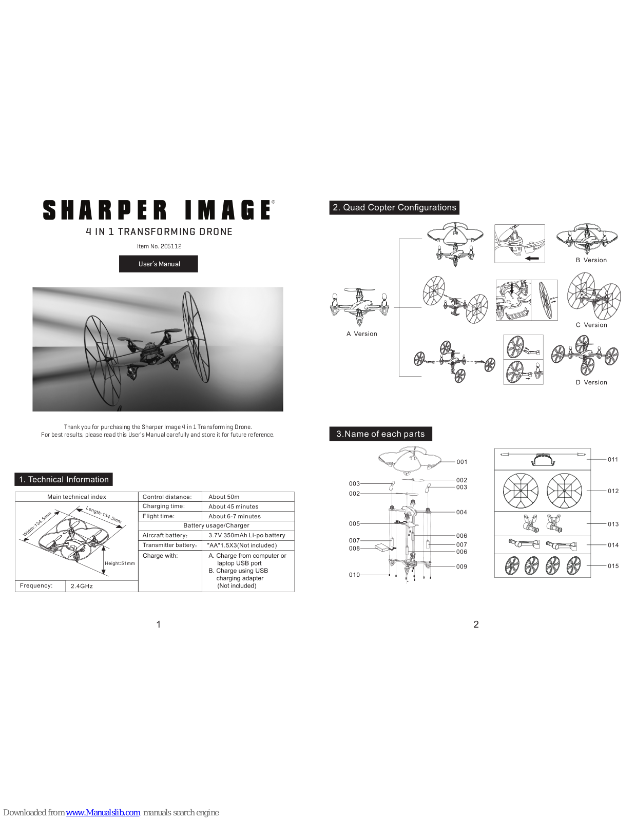 Sharper Image 205112 User Manual