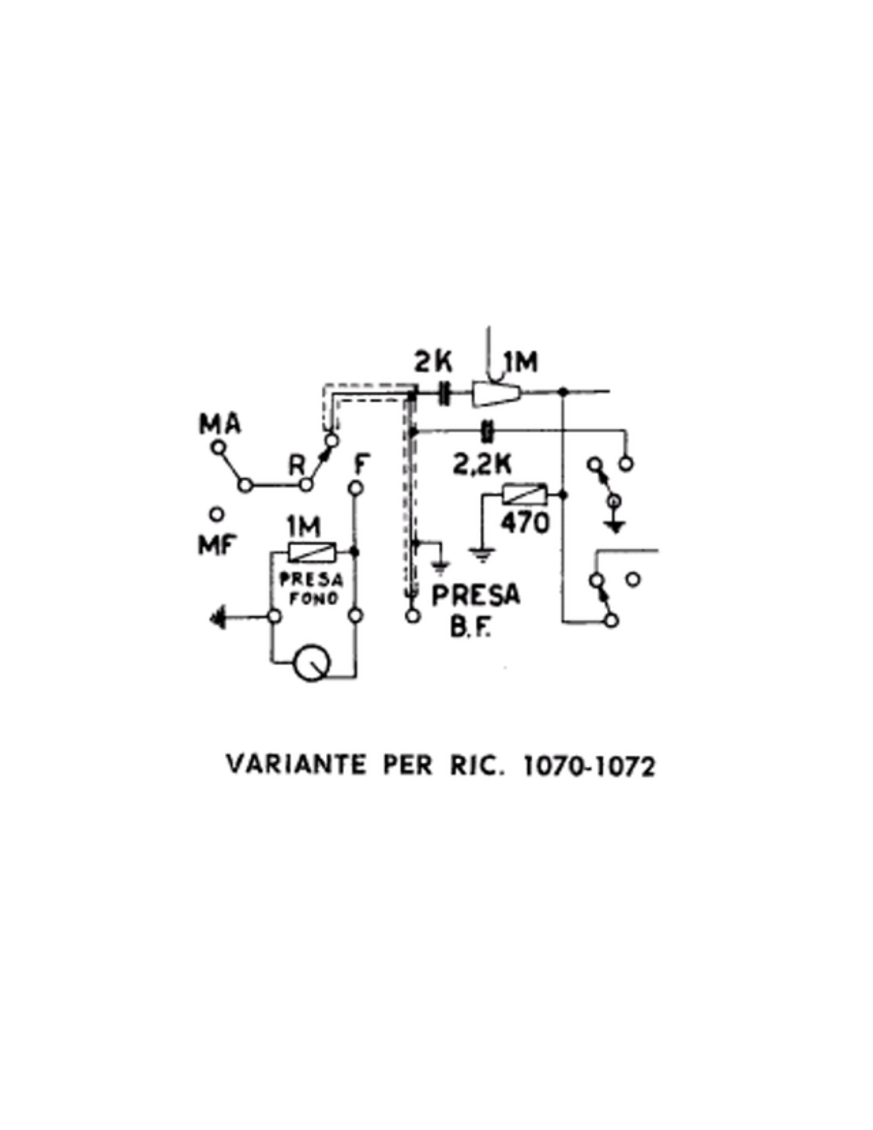 Allocchio Bacchini 1070, 1072 schematic