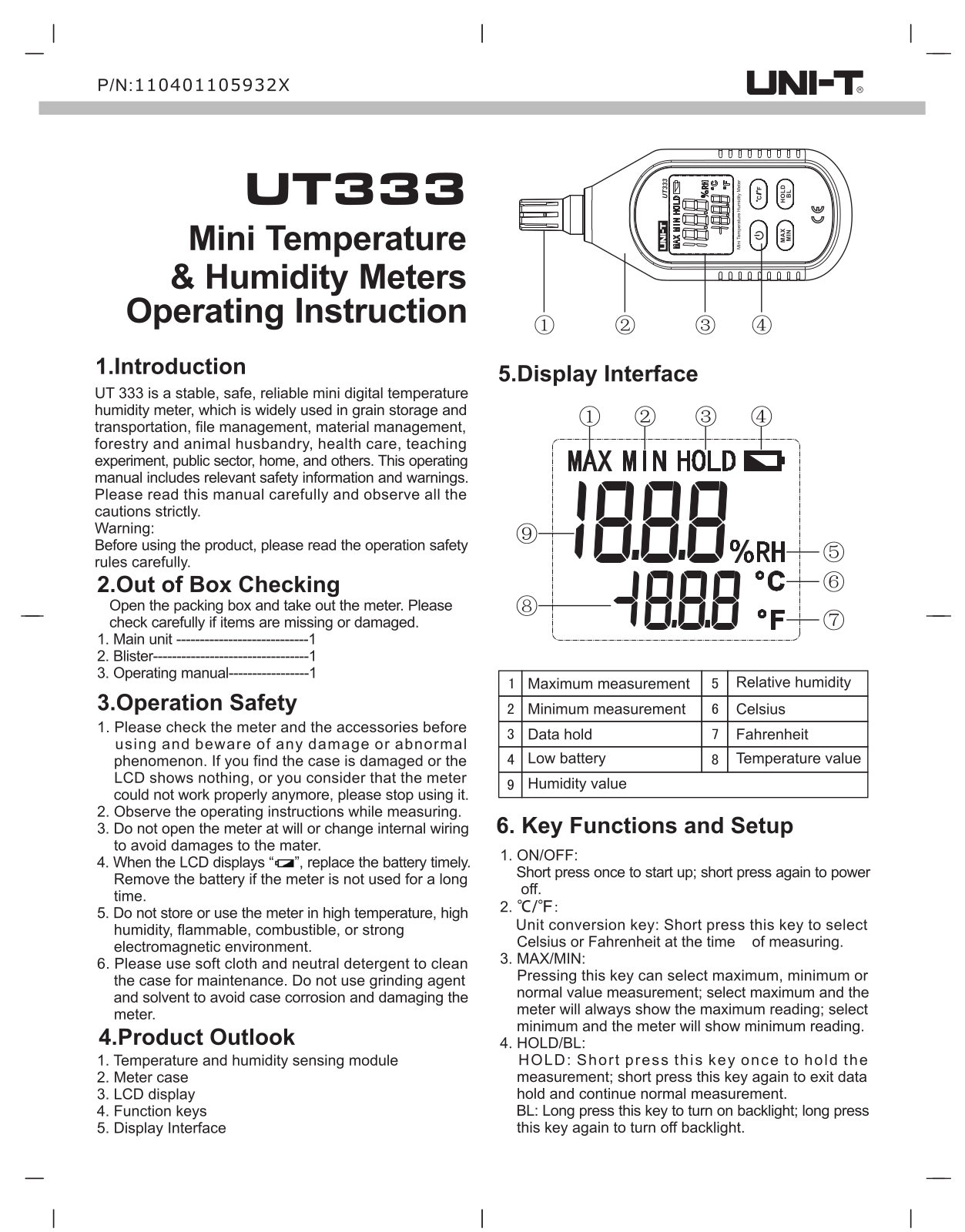 Uni-t UT333 User Manual